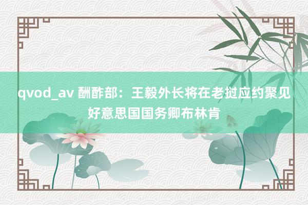 qvod_av 酬酢部：王毅外长将在老挝应约聚见好意思国国务卿布林肯