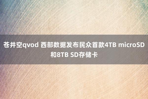 苍井空qvod 西部数据发布民众首款4TB microSD和8TB SD存储卡