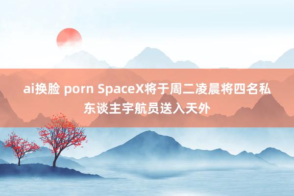 ai换脸 porn SpaceX将于周二凌晨将四名私东谈主宇航员送入天外